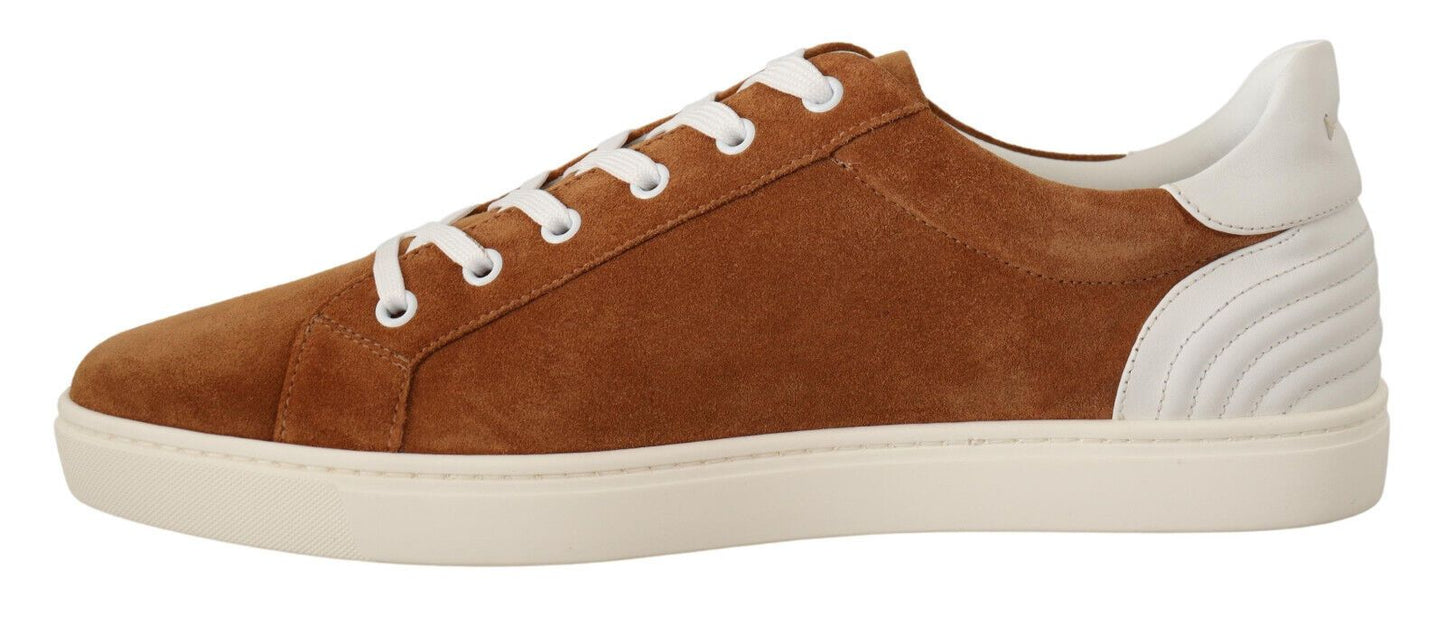  - Elegant Two-Tone Leather Sneakers