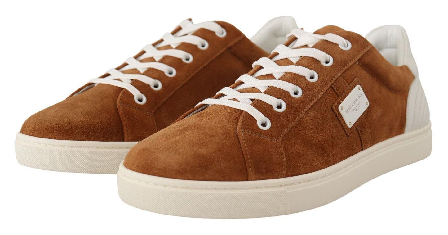  - Elegant Two-Tone Leather Sneakers