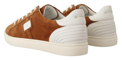  - Elegant Two-Tone Leather Sneakers