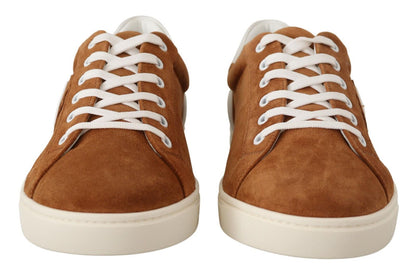  - Elegant Two-Tone Leather Sneakers