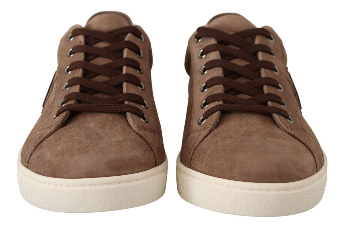  - Elegant Brown Leather Sneakers for Men