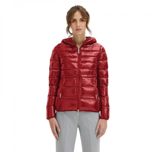  - Red Nylon Women Jacket