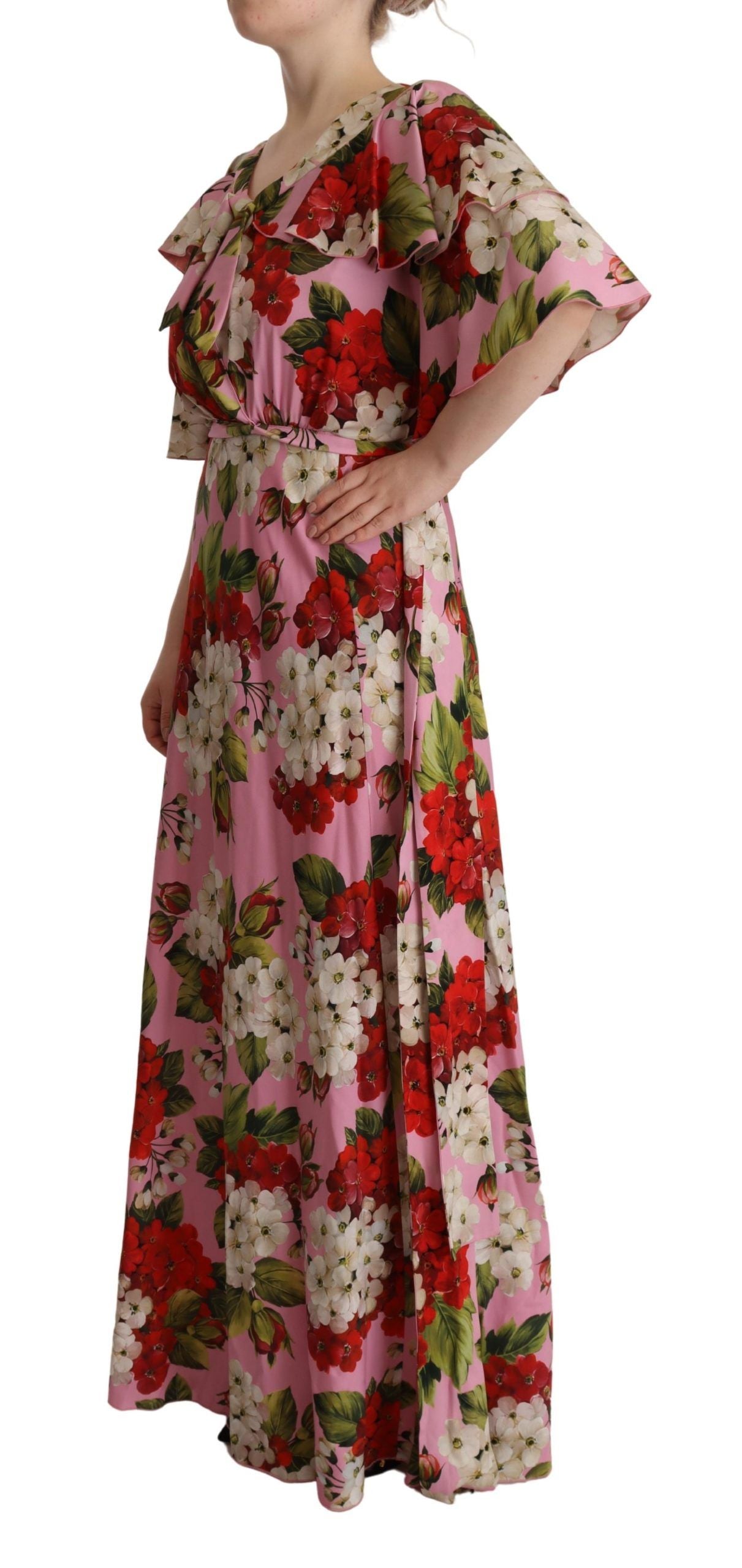  - Enchanting Floral Silk Maxi Dress