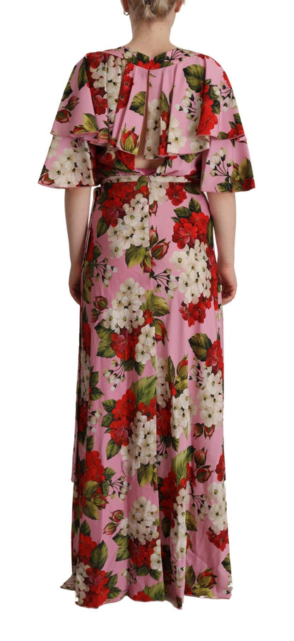  - Enchanting Floral Silk Maxi Dress