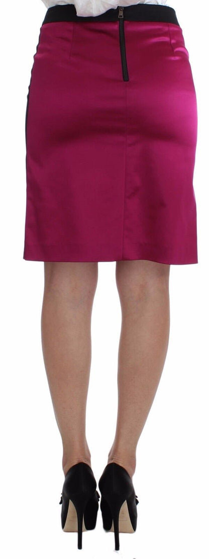  - Elegant Pencil Skirt in Black and Pink