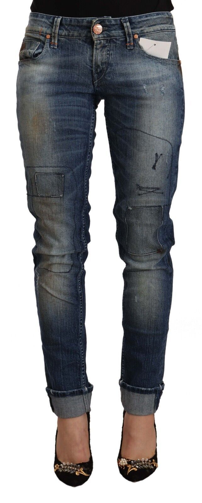  - Chic Blue Washed Skinny Denim Serenade