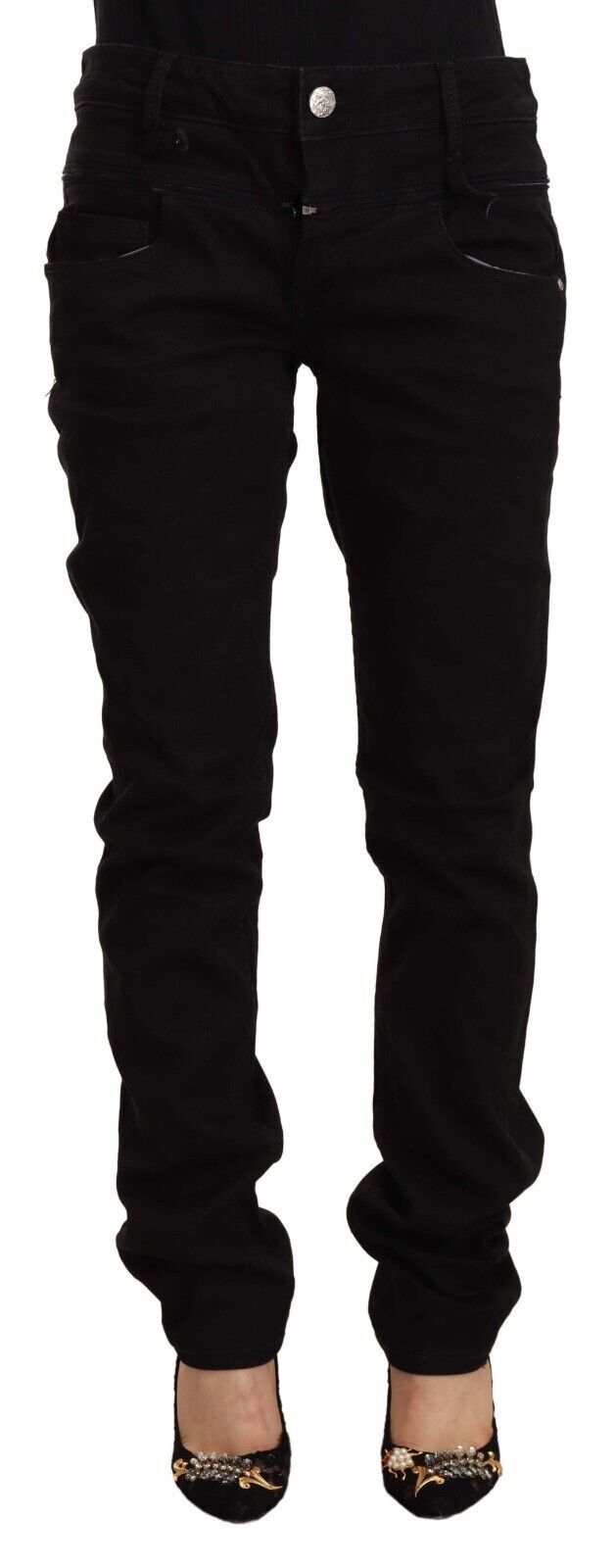  - Chic Black Low Waist Skinny Jeans