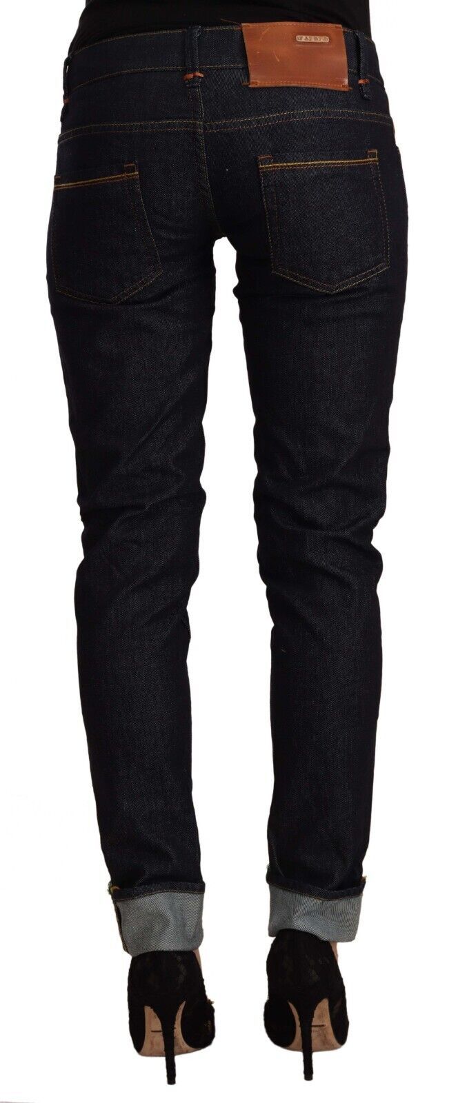  - Chic Low Waist Skinny Black Jeans