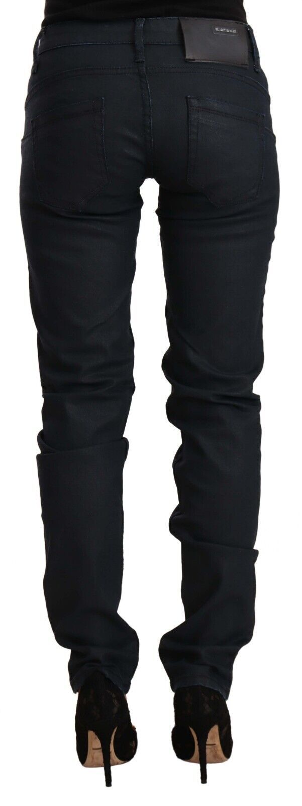  - Chic Low Waist Skinny Black Denim