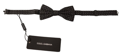  - Elegant Silk Black Fantasy Bow Tie