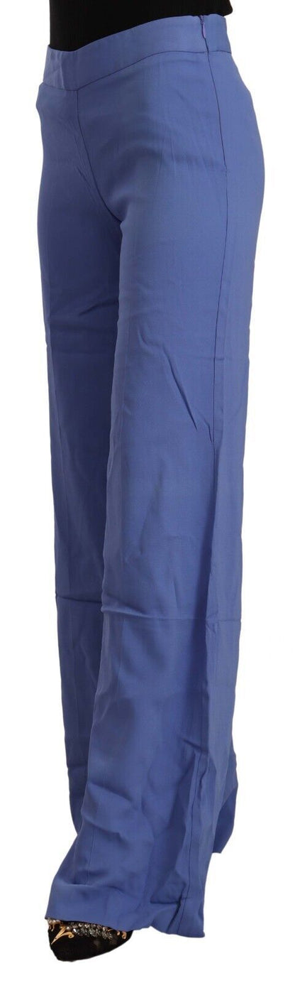  - Chic Wide-Leg High Waist Blue Trousers