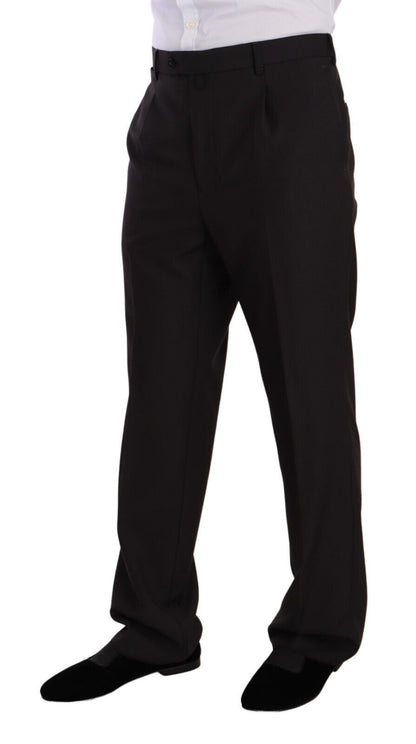  - Sleek Grey 2-Piece Mens Suit with Notch Lapels