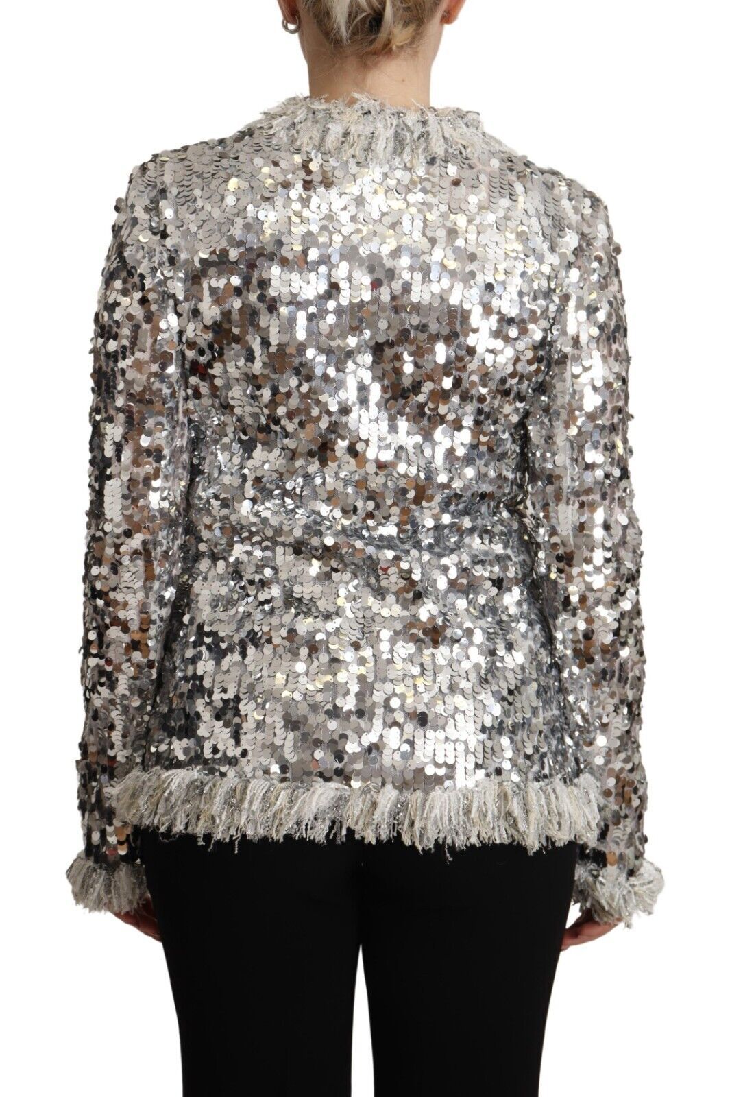  - Chic Silver Sequined Jacket