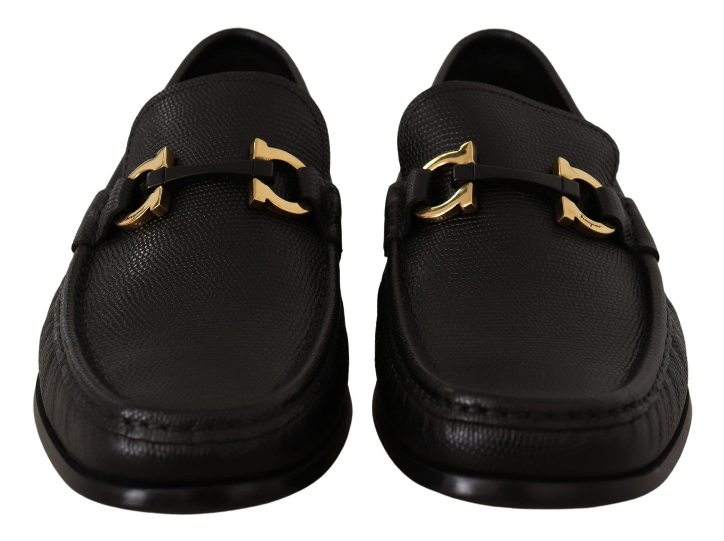  - Elegant Black Calf Leather Loafers