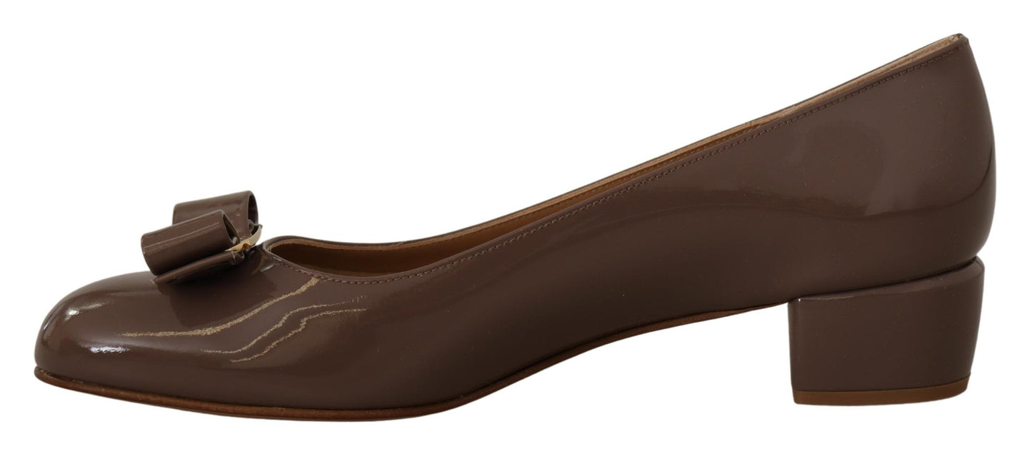  - Elegant Caraway Brown Pumps with Vara Bow