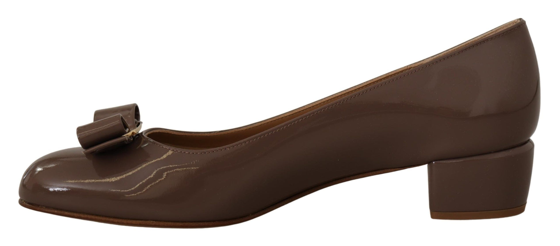 Elegant Caraway Brown Pumps with Vara Bow