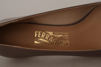  - Elegant Caraway Brown Pumps with Vara Bow