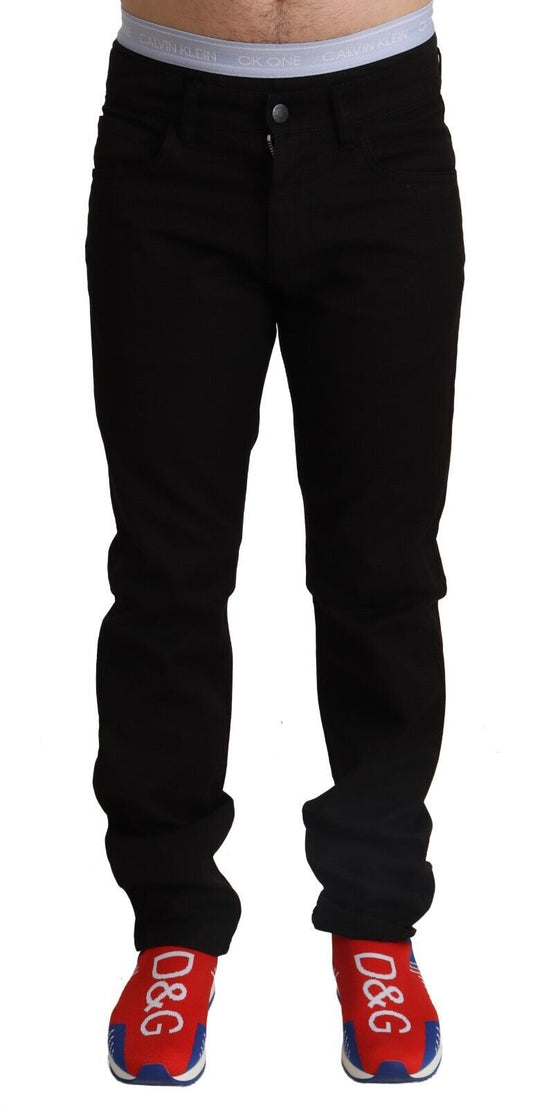  - Elegant Skinny Black Cotton Pants