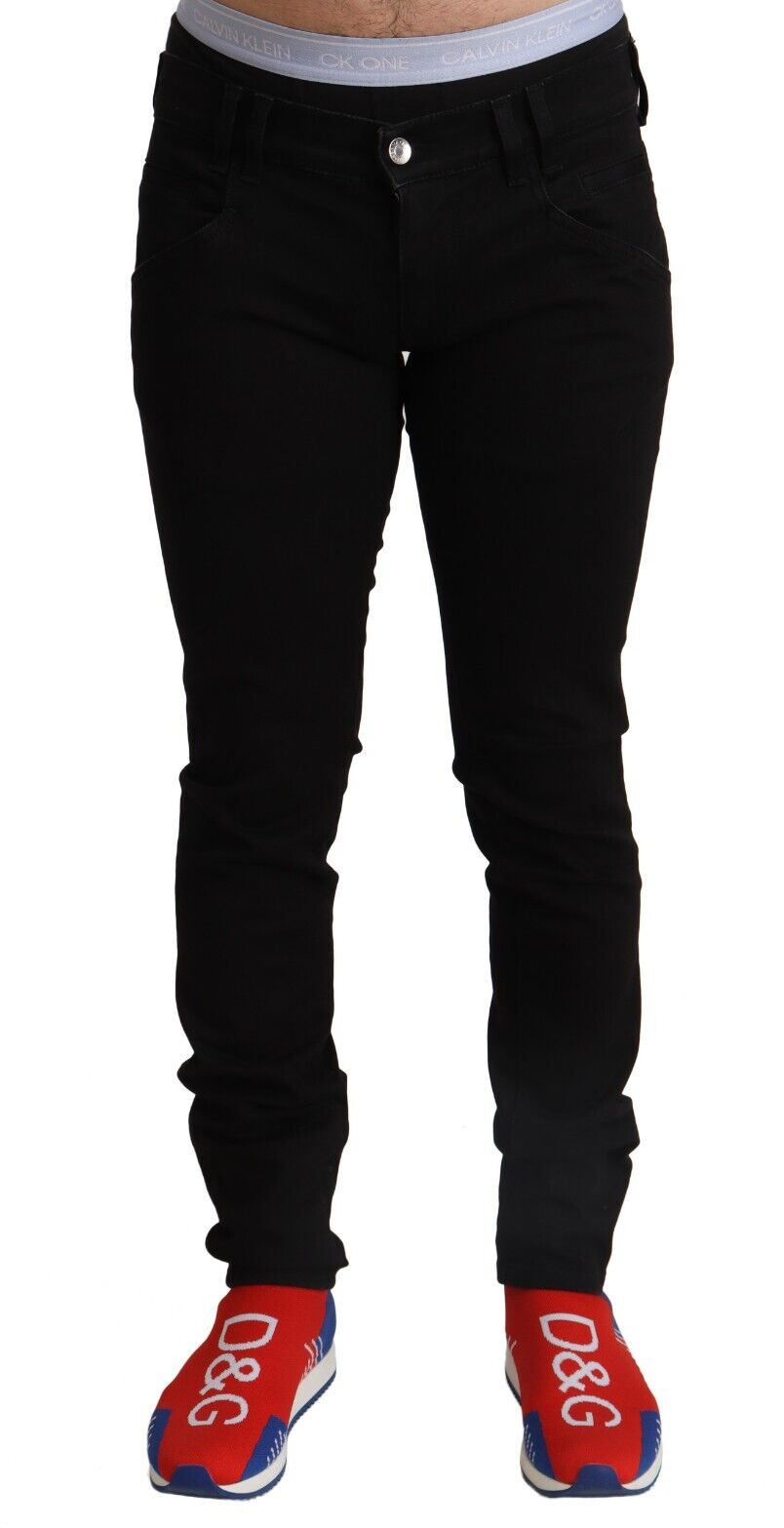  - Elegant Slim Fit Black Denim Jeans