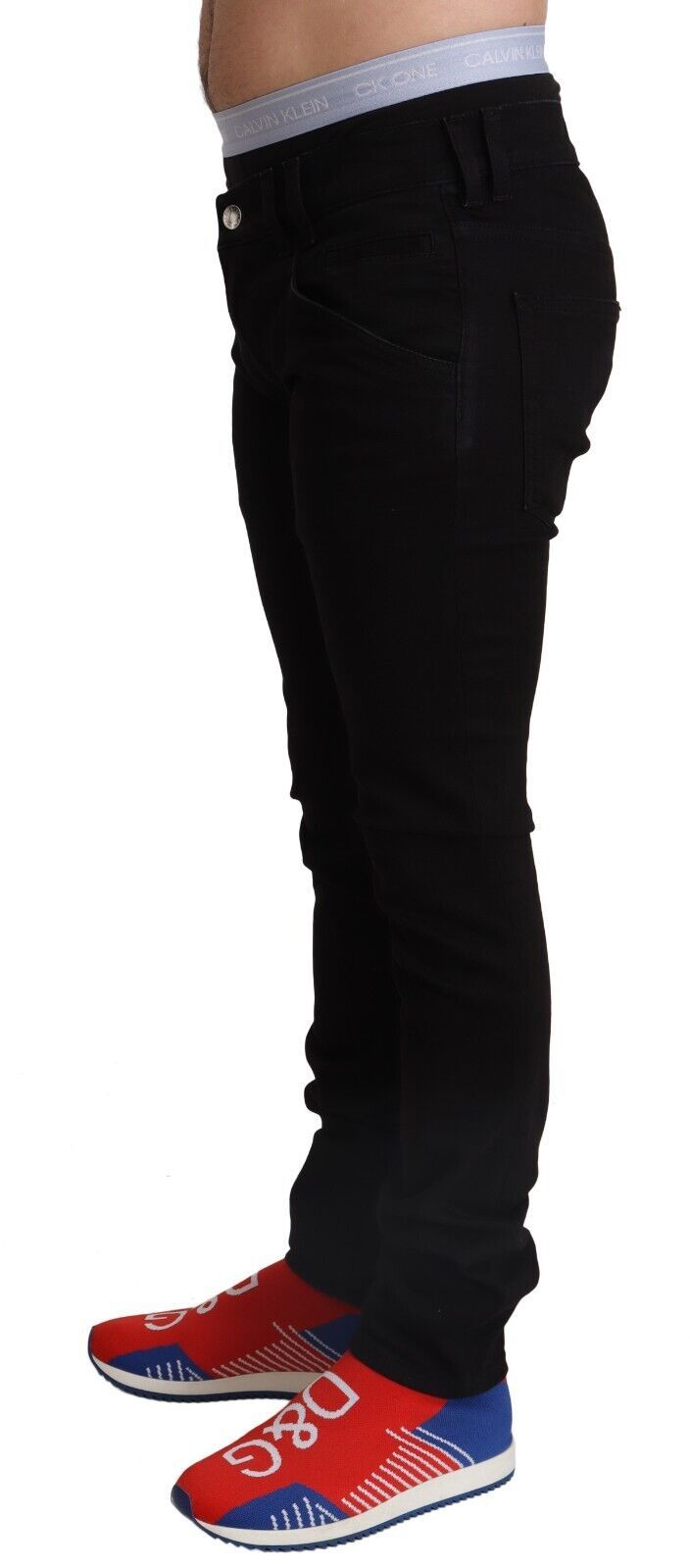  - Elegant Slim Fit Black Denim Jeans