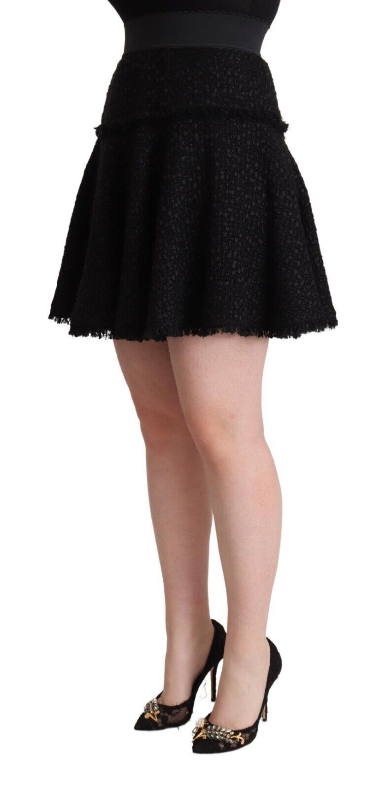  - Elegant Knitted A-Line Mini Skirt