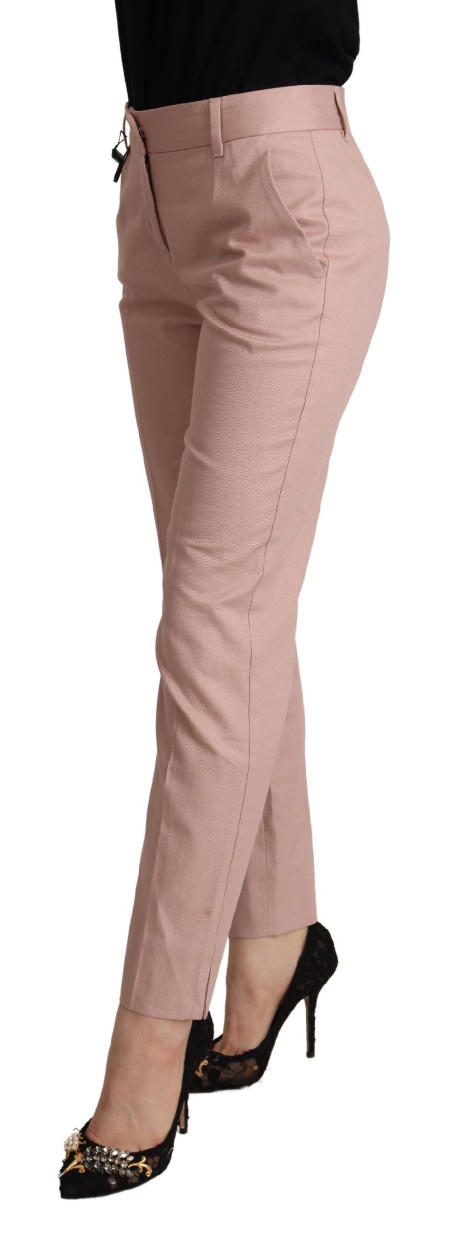  - Elegant Pink Tapered Pants for Sophisticated Style