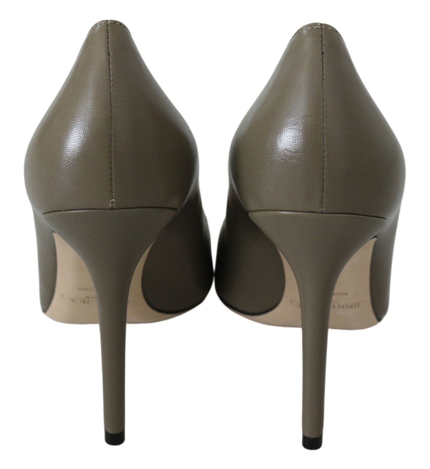  - Elegant Pebble Green Pointed Toe Pumps