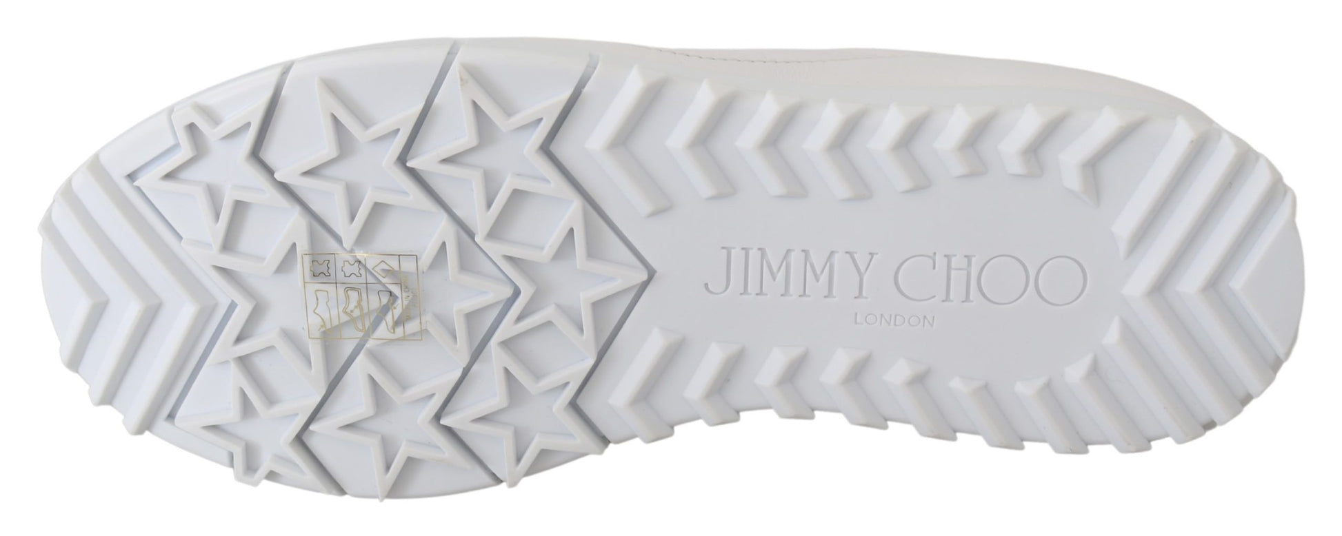 Jimmy Choo Elegant White Monza Olel Leather Sneakers