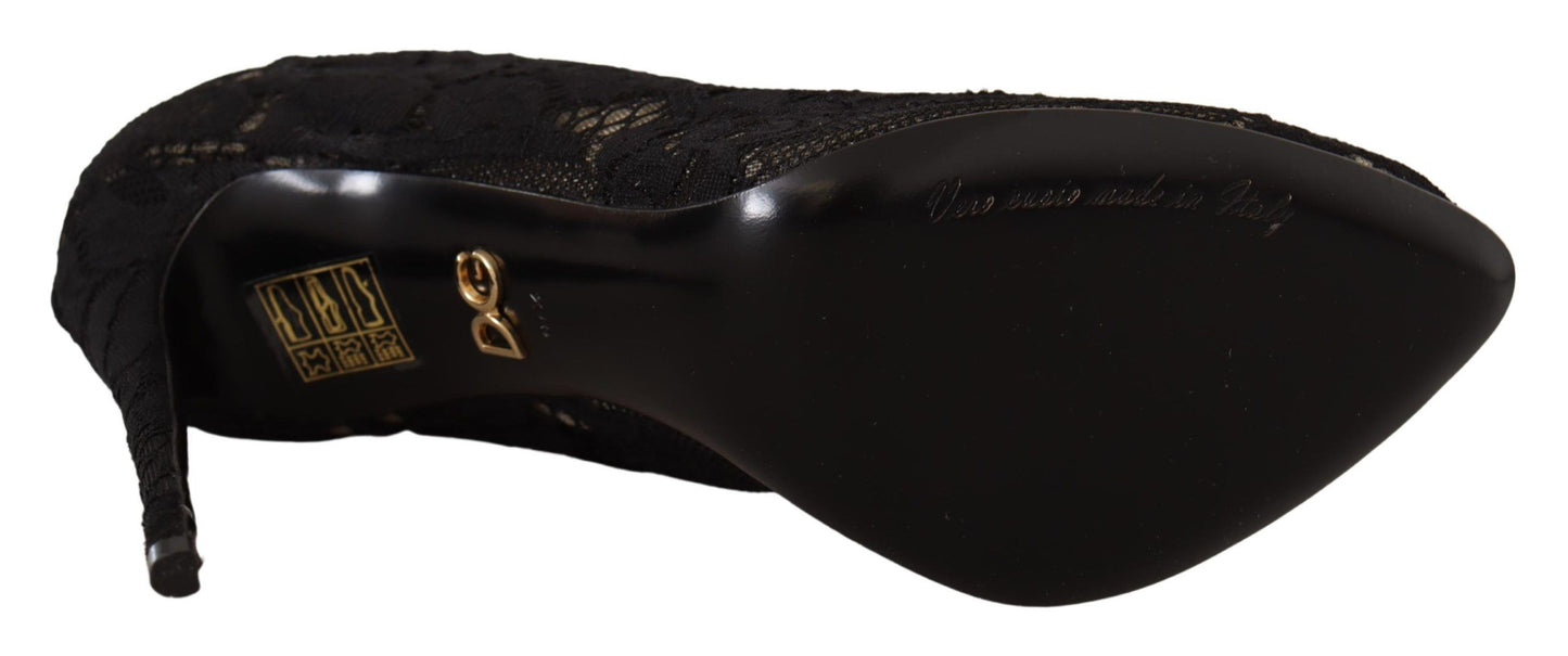 Dolce & Gabbana Stretch Sock Boots in Sleek Black