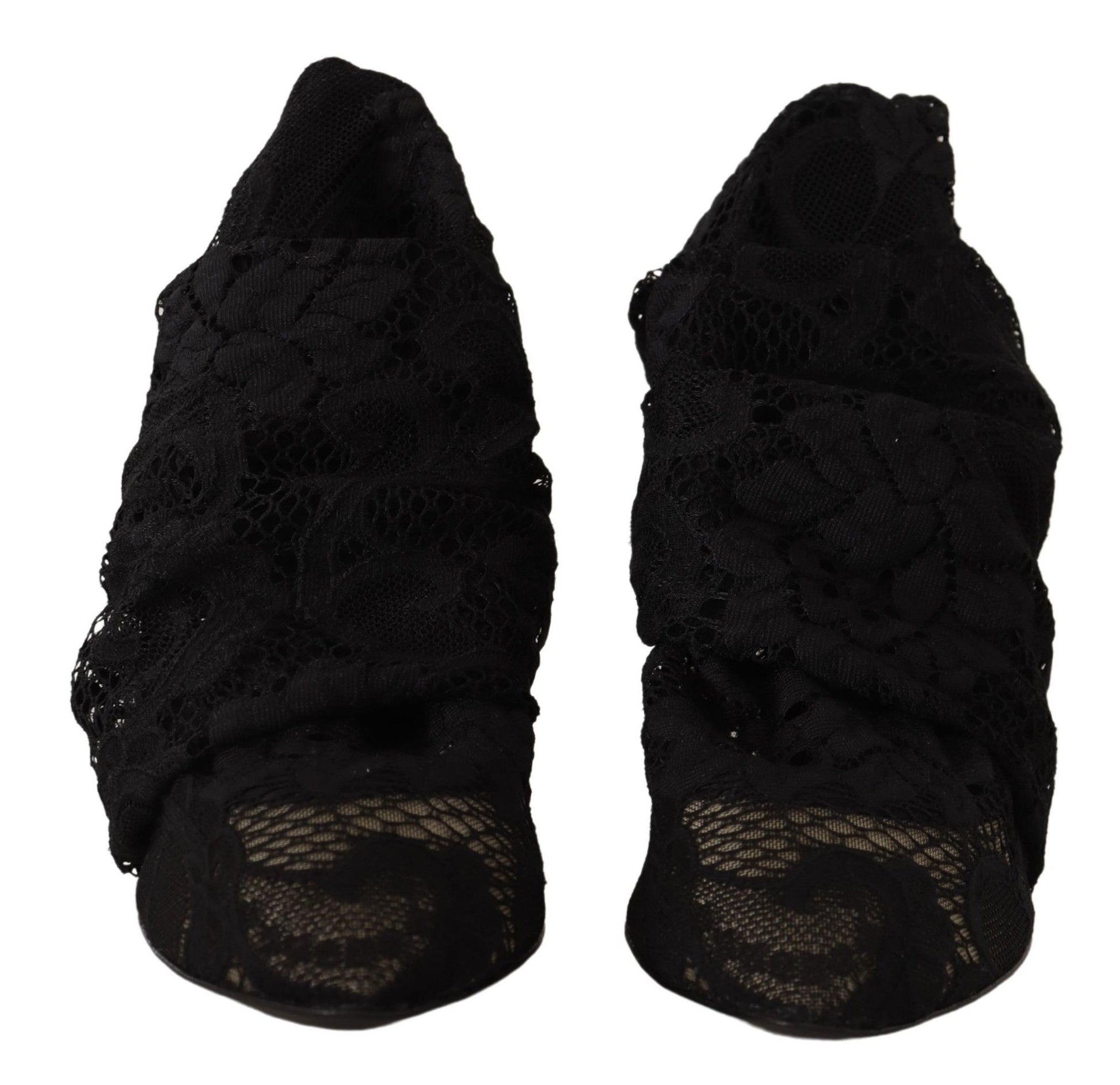 Dolce & Gabbana Stretch Sock Boots in Sleek Black