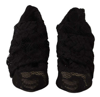 Dolce & Gabbana Stretch Sock Boots in Sleek Black