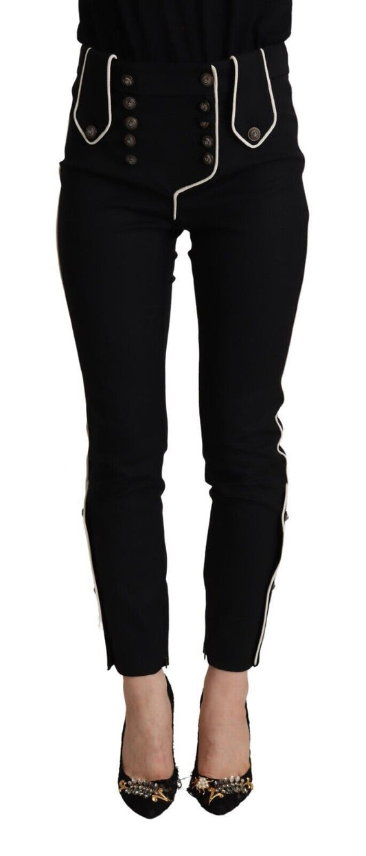  - Elegant High Waisted Slim Fit Trousers