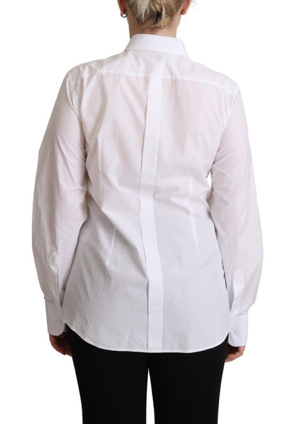  - Elegant White Poplin Dress Shirt