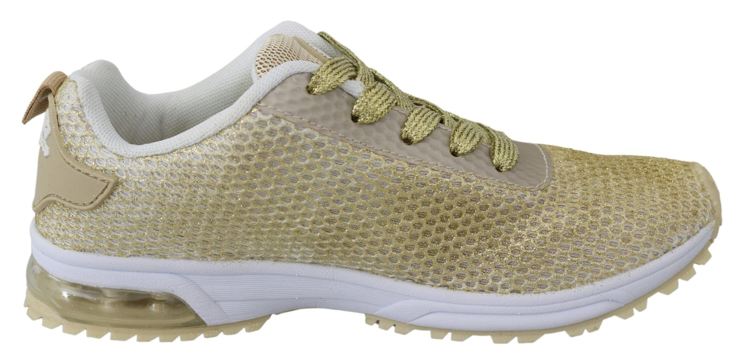  - Exquisite Gold Polyester Sport Sneakers