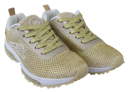  - Exquisite Gold Polyester Sport Sneakers