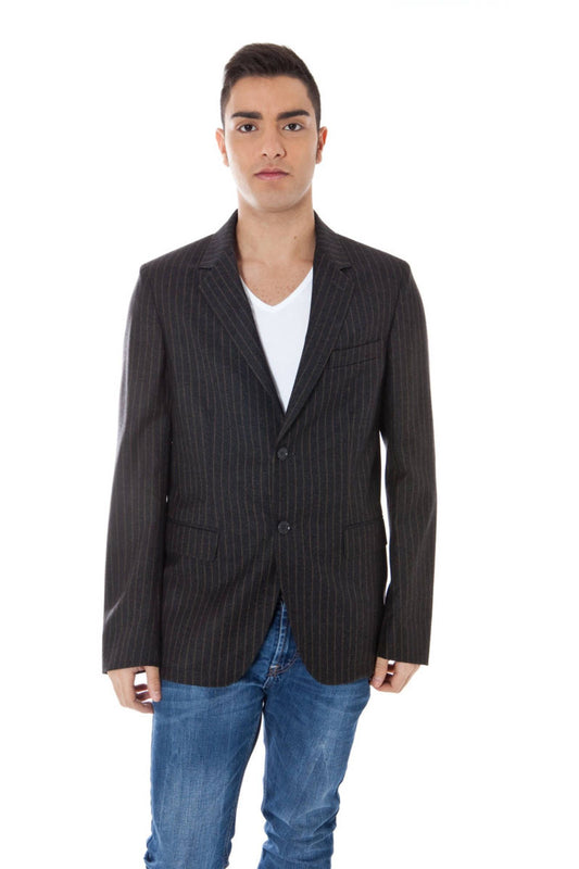 Gray Wool Men Jacket - The Luxe Alliance