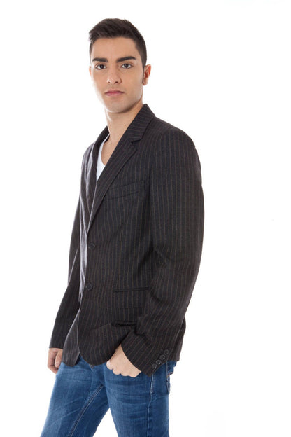 Gray Wool Men Jacket - The Luxe Alliance