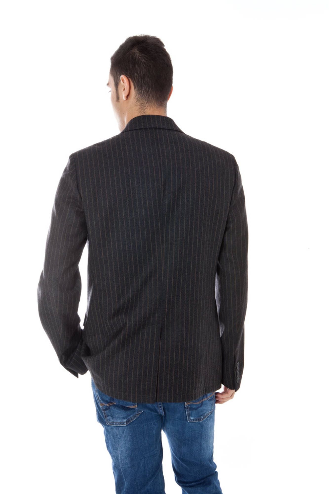 Gray Wool Men Jacket - The Luxe Alliance