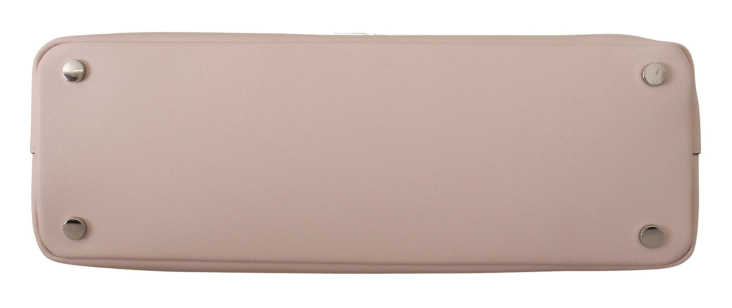  - Elegant Mauve Chalk Leather Shoulder Bag