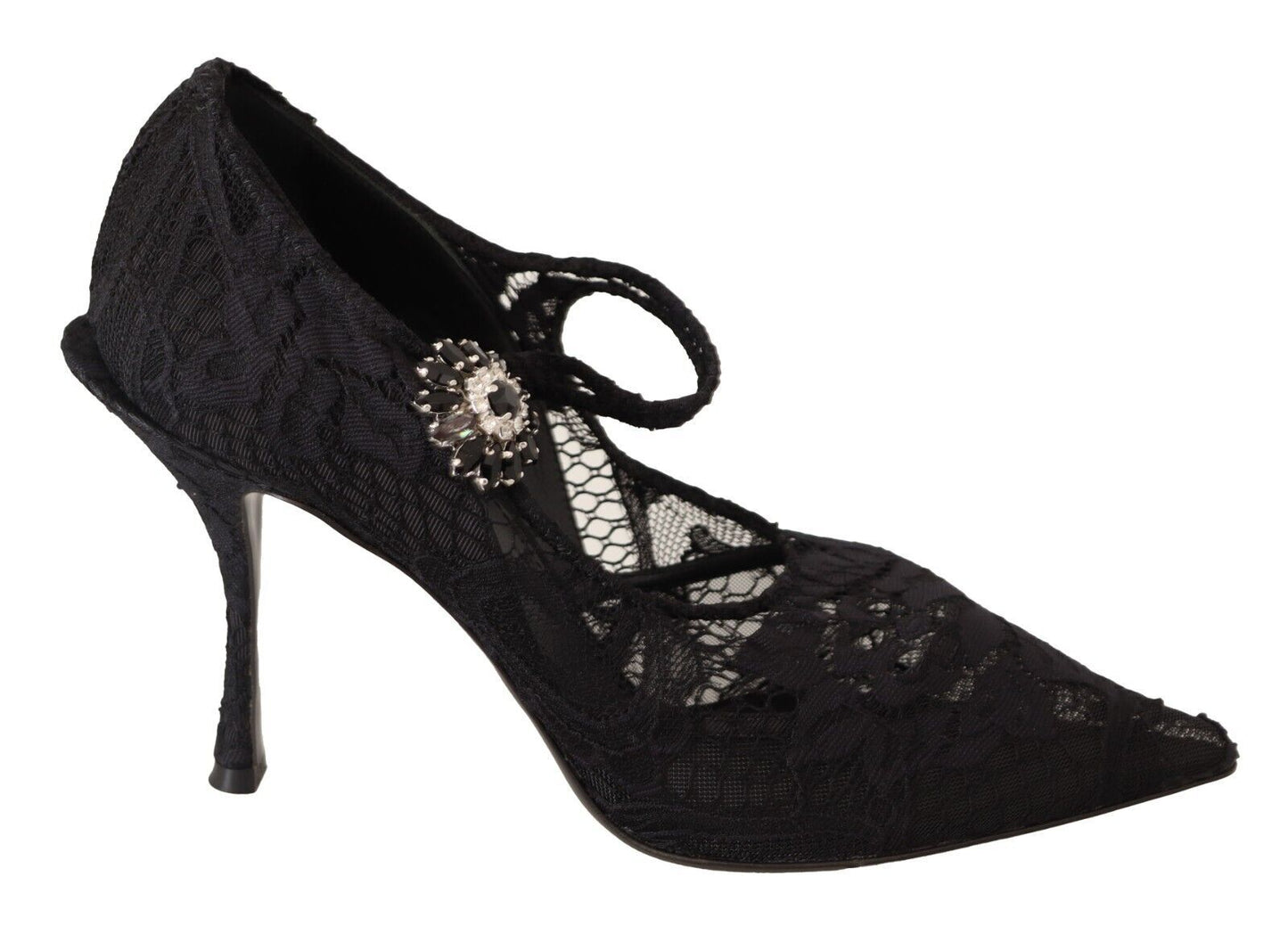 Black Lace Stiletto Heels