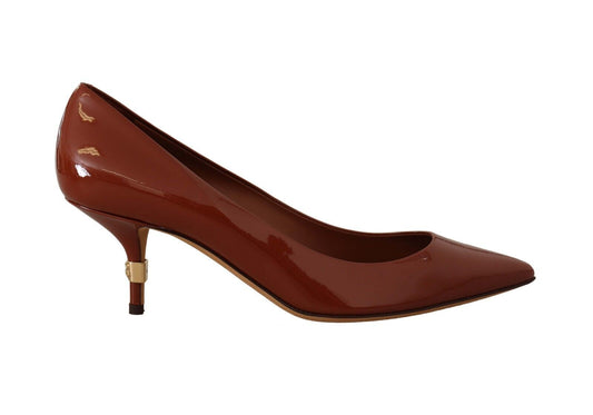  - Elegant Patent Leather Heels Pumps