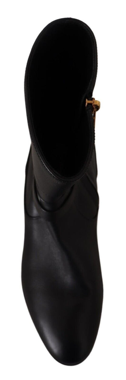  - Elegant Leather Biker Boots