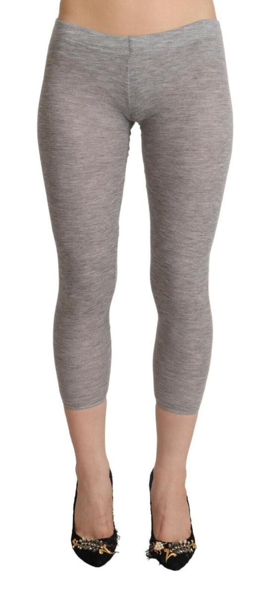  - Chic Gray Slim-Fit Cropped Leggings