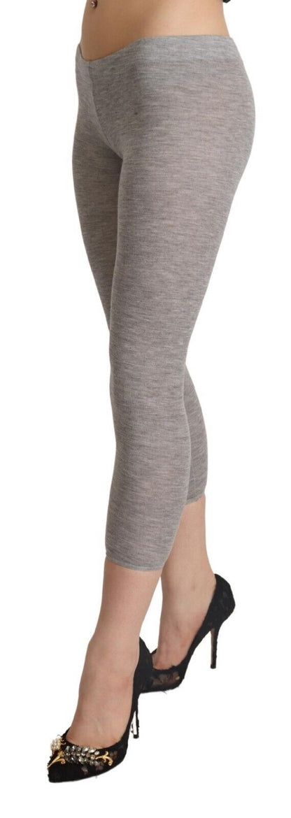  - Chic Gray Slim-Fit Cropped Leggings