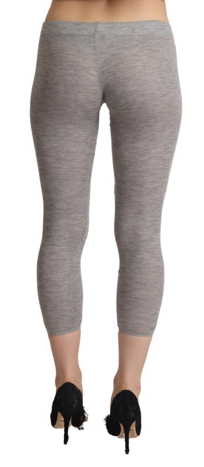  - Chic Gray Slim-Fit Cropped Leggings