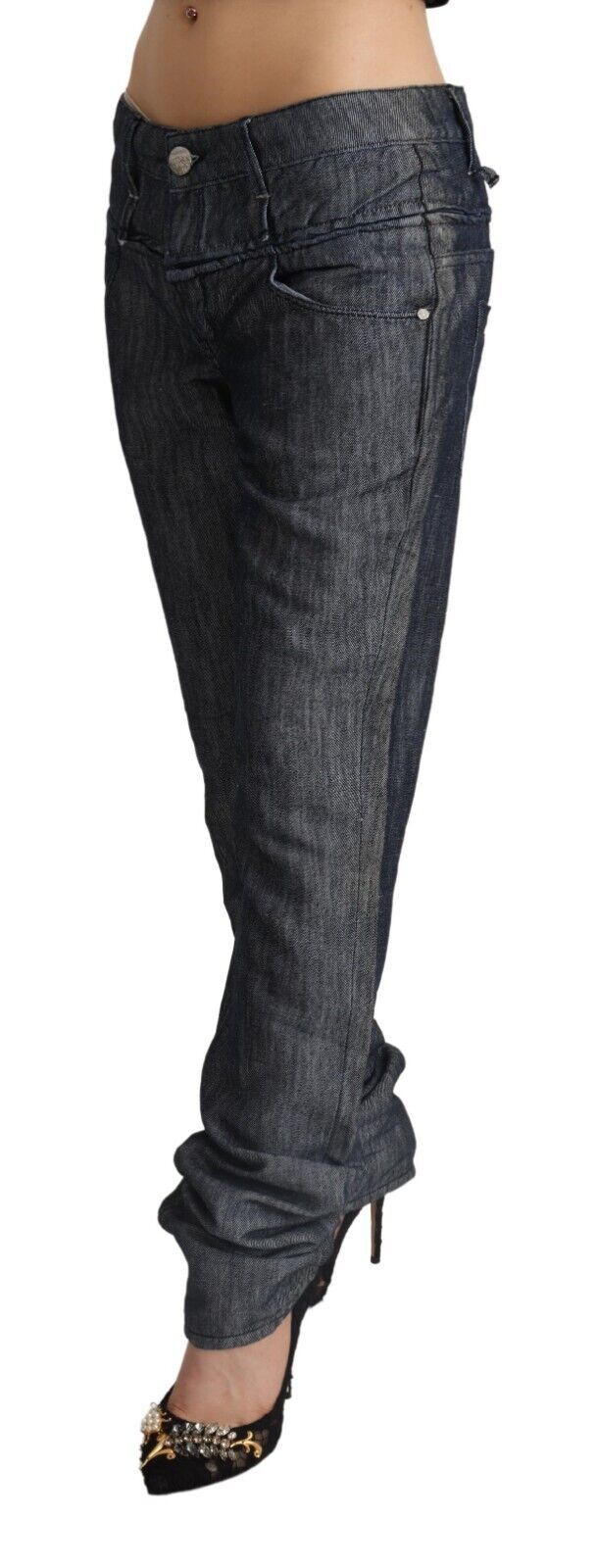  - Elegant Mid Waist Straight Cut Denim