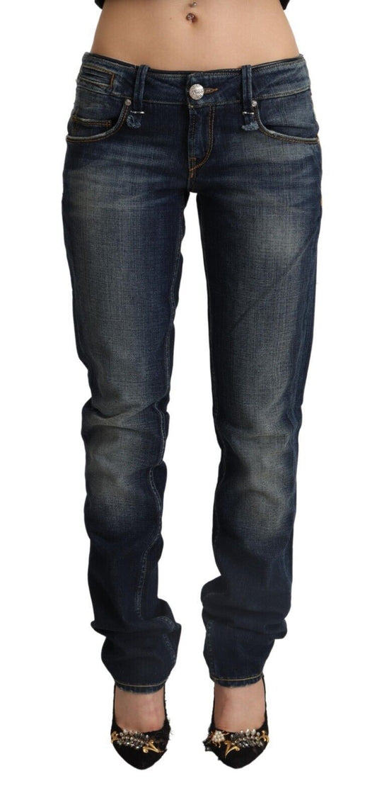  - Chic Dark Blue Low Waist Skinny Jeans