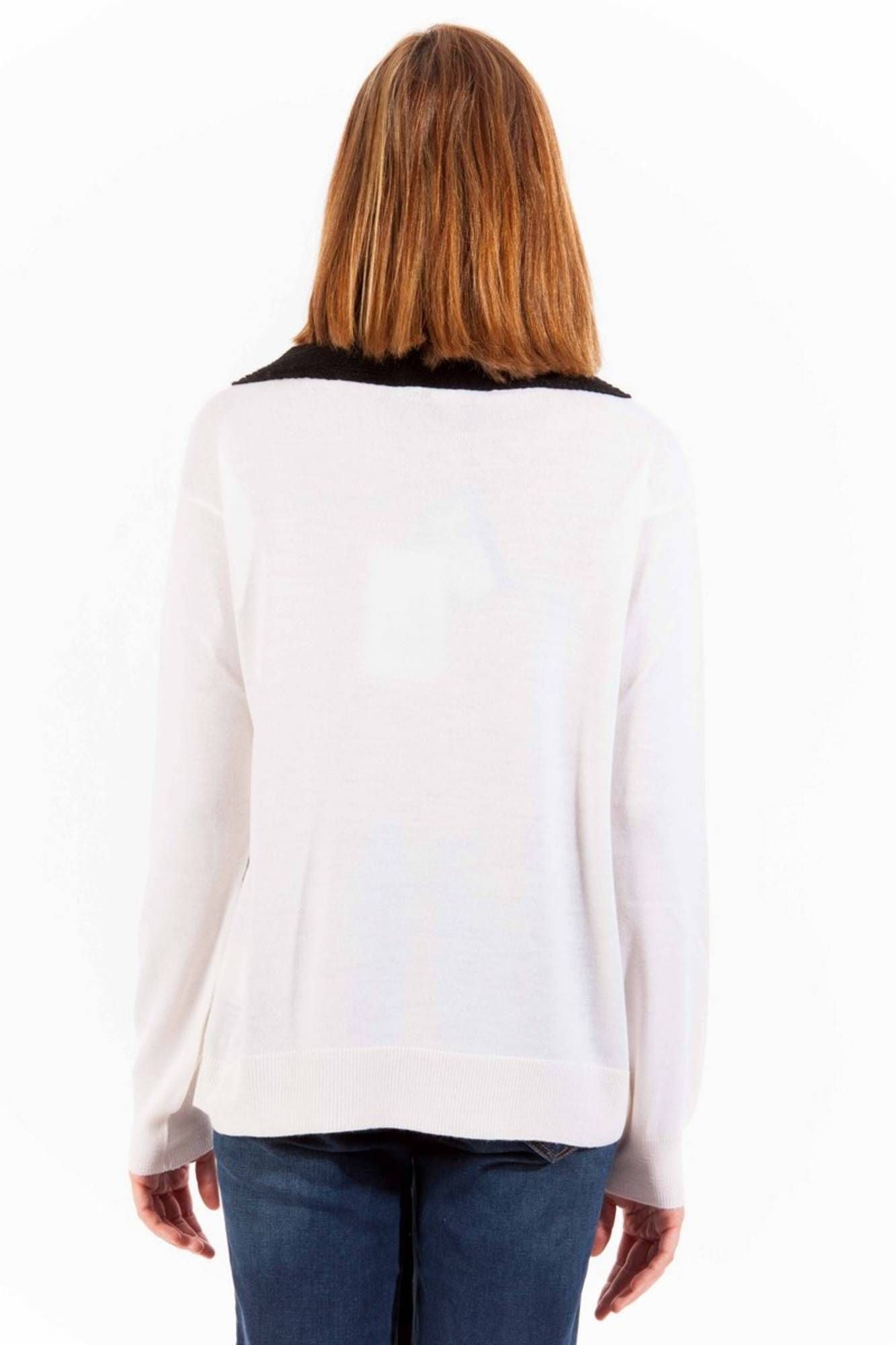  - White Wool Women Sweater