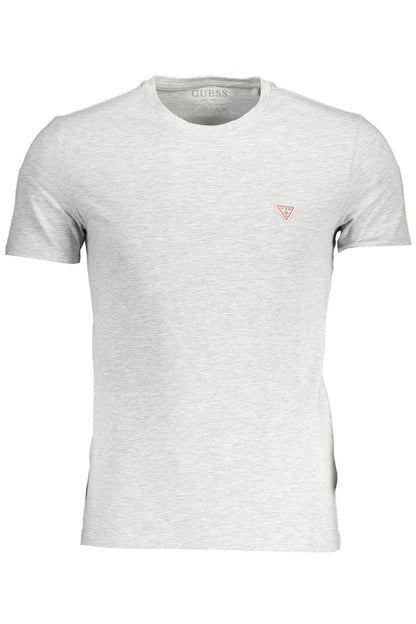  - Gray Cotton Men T-Shirt