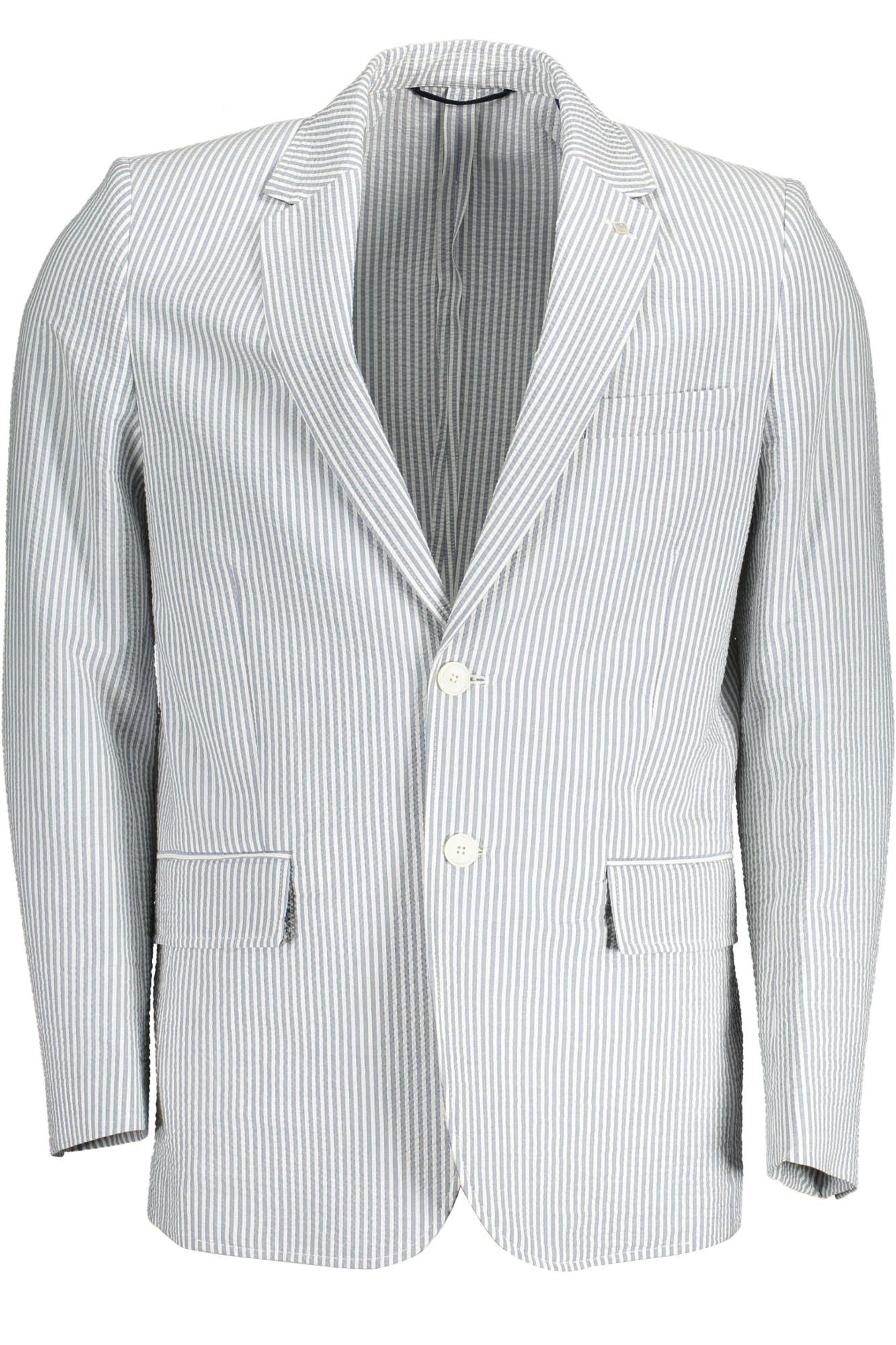  - White Cotton Men Jacket